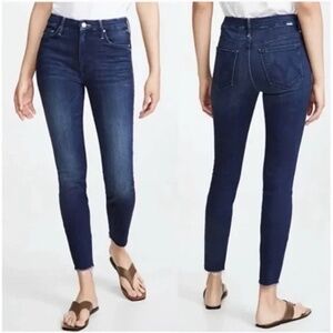 Mother High Waisted Looker Ankle Fray Jeans Size 29